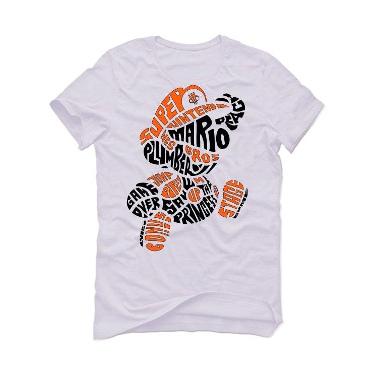 white and orange jordan shirt