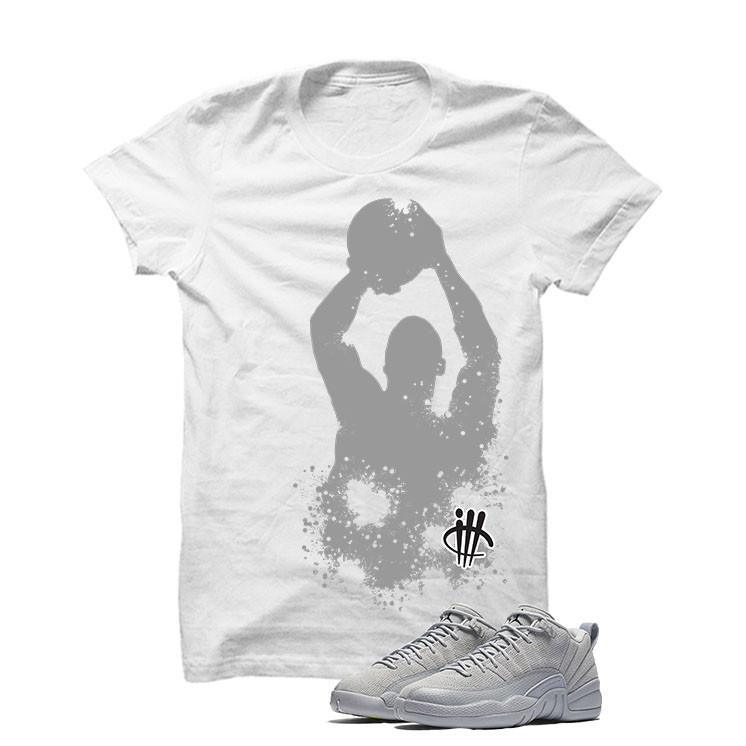 jordan 12 grey and white shirt