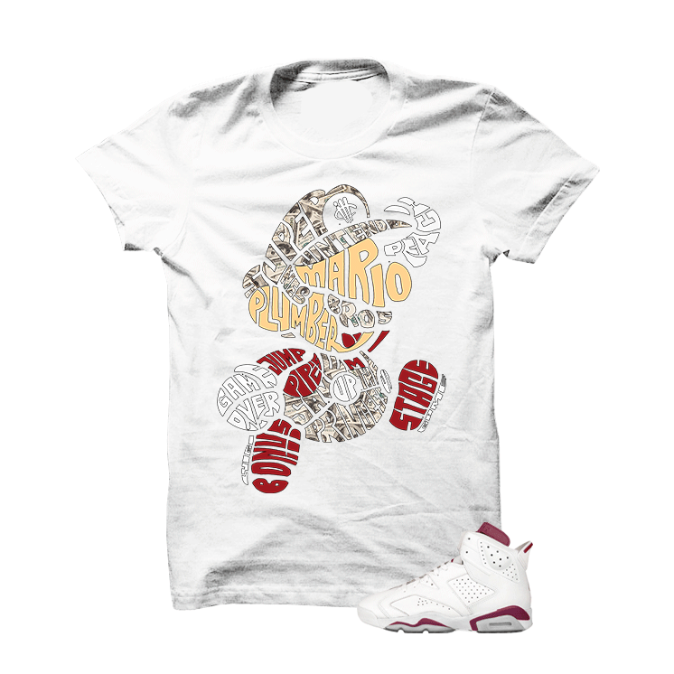 Game Over Maroon Jordan 6s White T Shirt – illCurrency Sneaker Matching ...