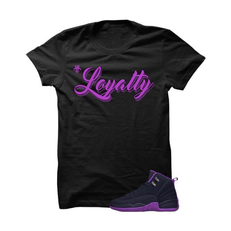 black and purple jordan shirt