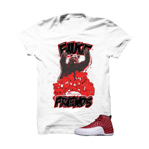 red jordan 12 shirt