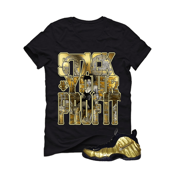 metallic gold foamposite outfit