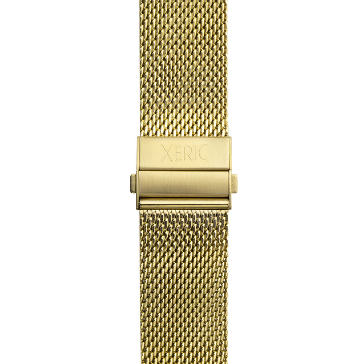 22mm Gold PVD Mesh Bracelet with Deployant Clasp