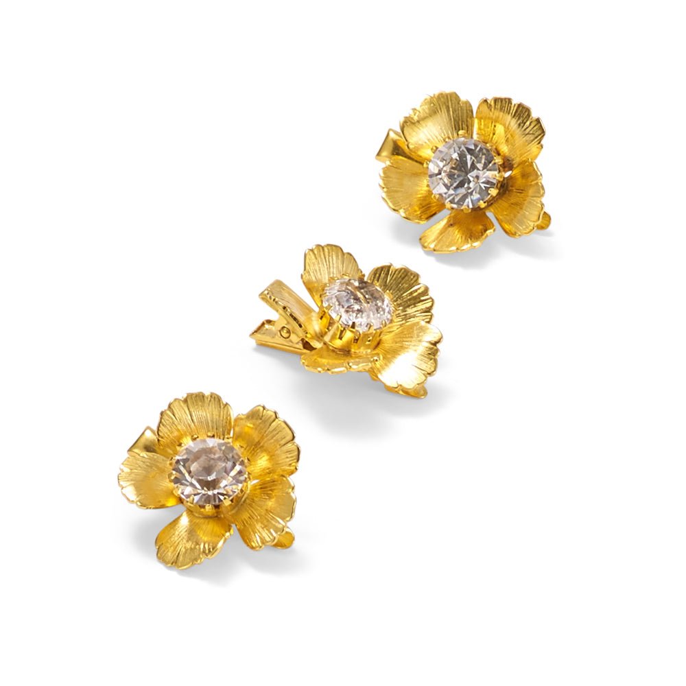 Eden Floral Crystal Clip Set