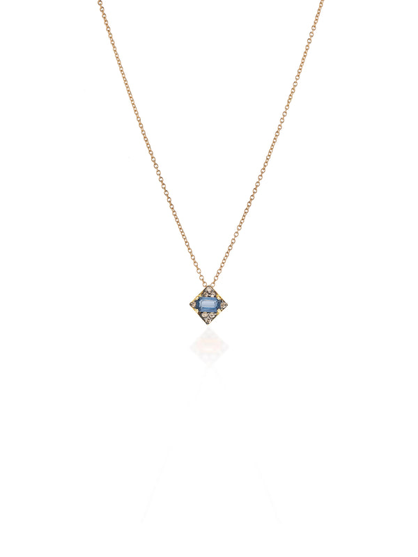 Gold Diamond Sapphire Apolo Necklace