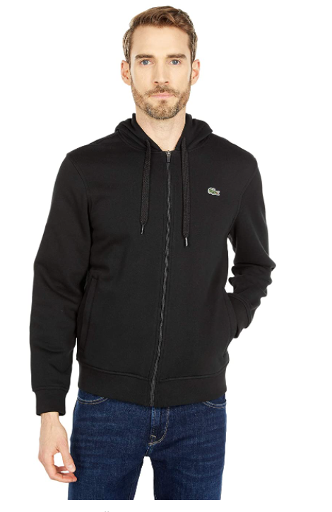 Lacoste Men's Sport Long Sleeve Fleece Full Zip Hoodie Sweatshirt