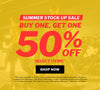 Summer Stock Up Sale Buy One, Get One 50% Off Select Items