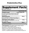 Supplement nutrition facts for a probiotic supplement