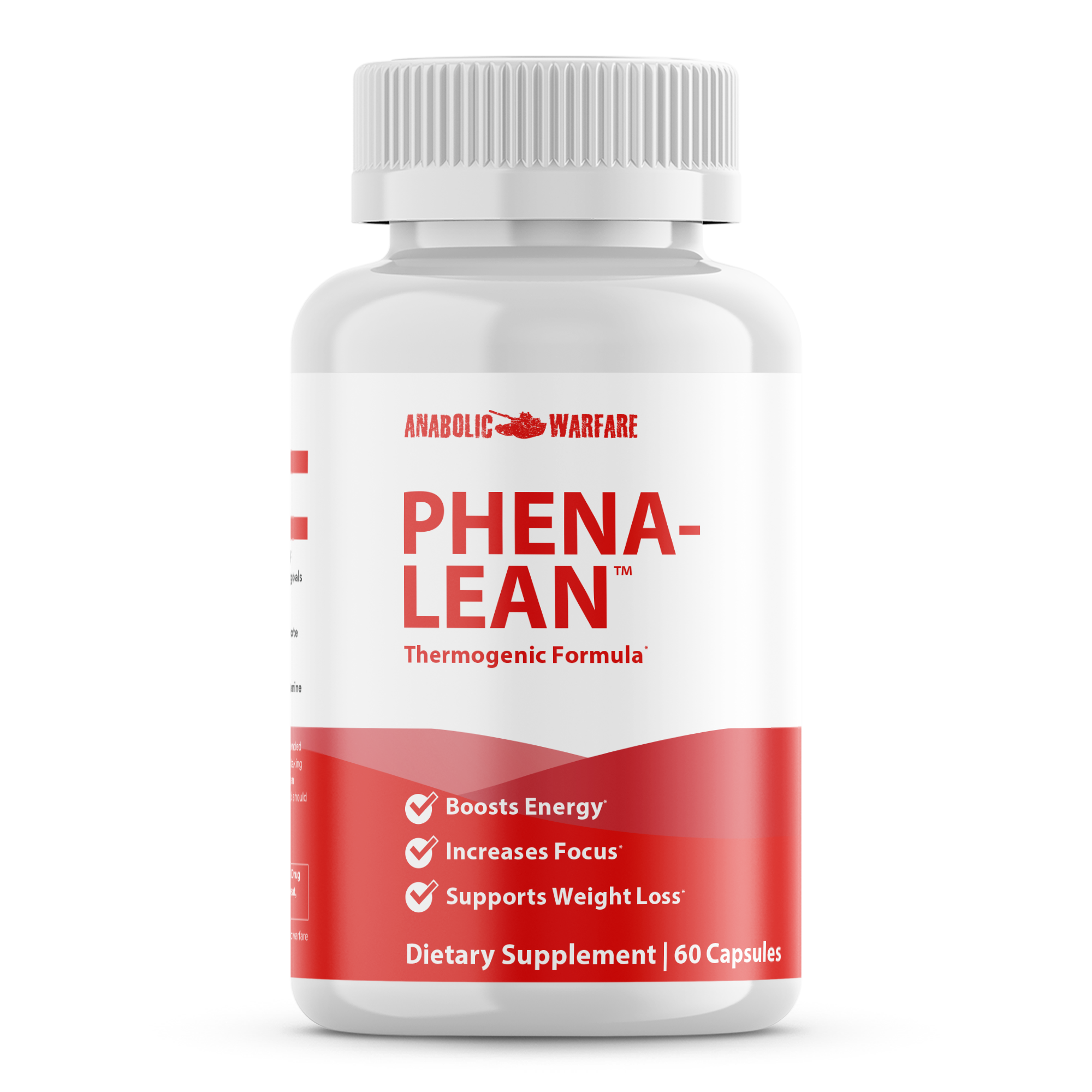 pils Iine ANABOLIC WARFARE PHENA- LEAN Thermogenic Formula @ Boosts Energy @ Increases Focus d Supports Weight Loss Dietary Supplement 60 Capsules 