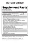 Detox for Her supplement facts