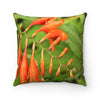 Nature@Home - Faux Suede Square Pillow Case - Tropical Plants of Puerto Rico - Rare Flower at the Toro Negro Rainforest at 4,000 feet - Made in USA - Yunque Store