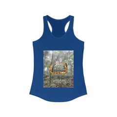 Women's Ideal Racerback Tank - Logo and Cloud Forest - El Yunque rain forest PR - Yunque Store
