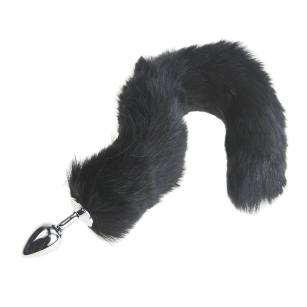 black fox tail butt plug