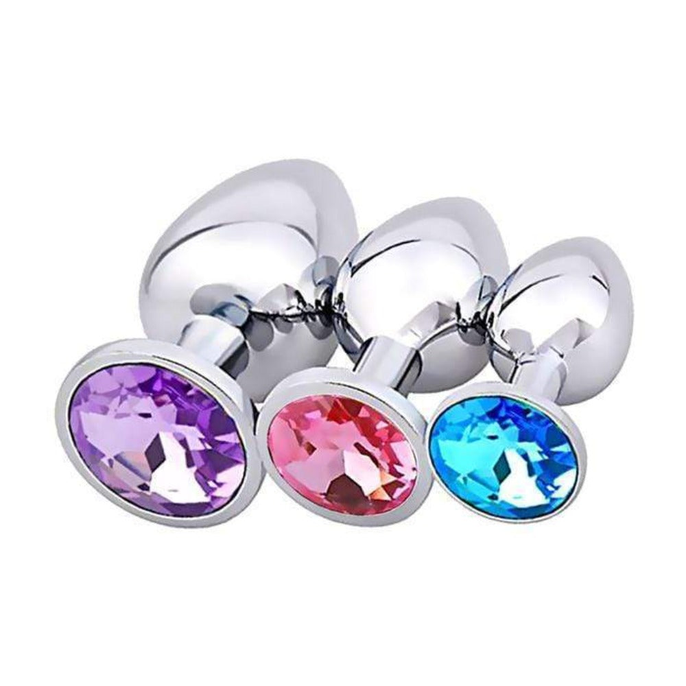 Jeweled Princess Plug 3 Piece Set 0349