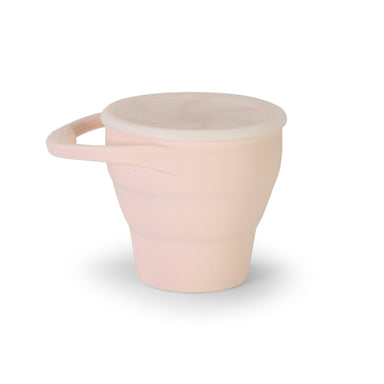 Beige Silicone Sippy Cup with lid and handles by MKS Miminoo USA