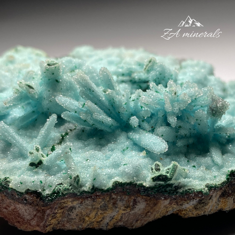 Chrysocolla Drusy Pseudomorph After Malachite 132g – ZA minerals