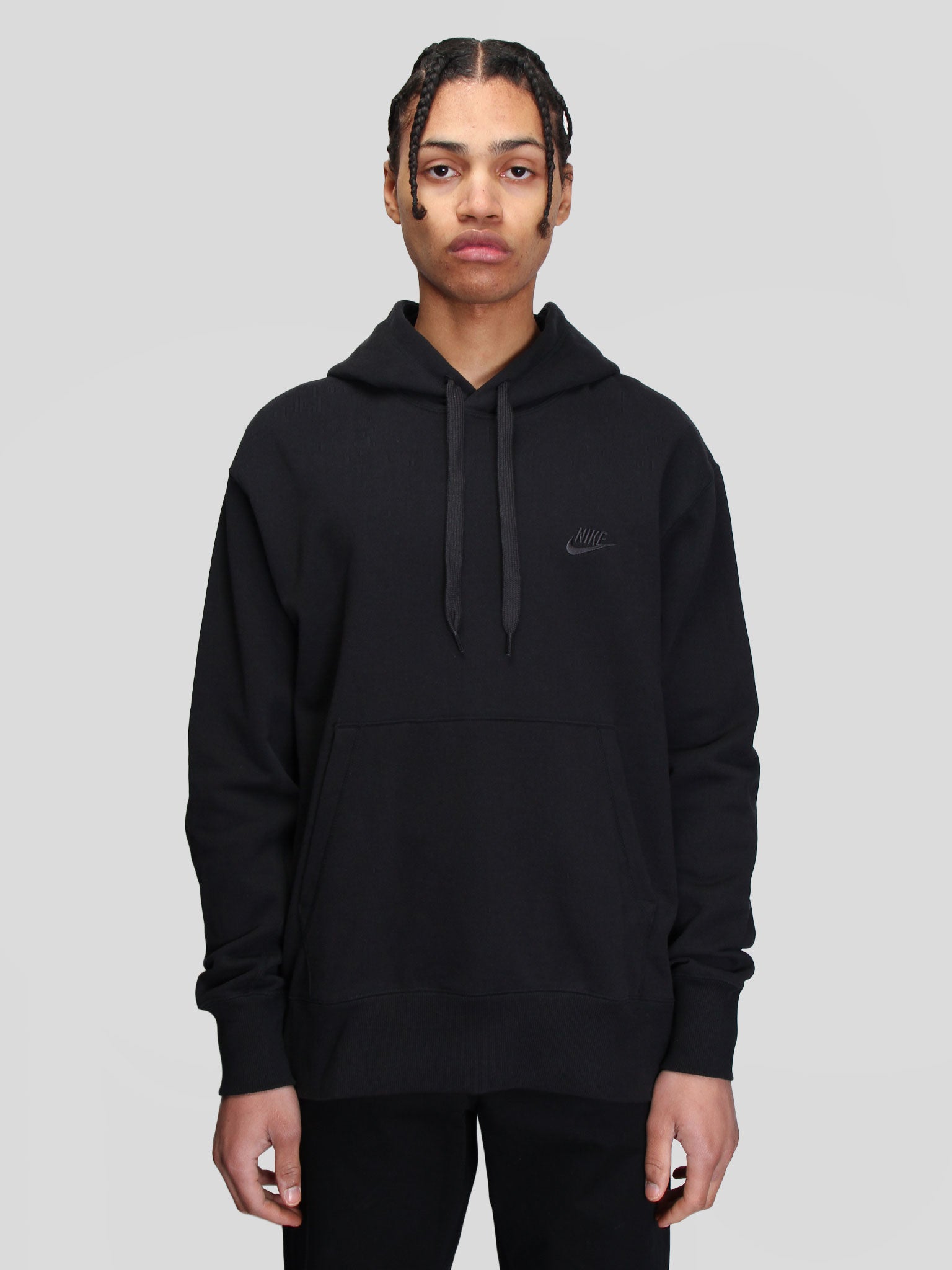 Nike Classic Pullover Hoodie In Black/black