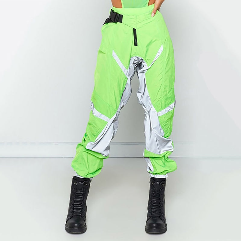 neon reflective joggers