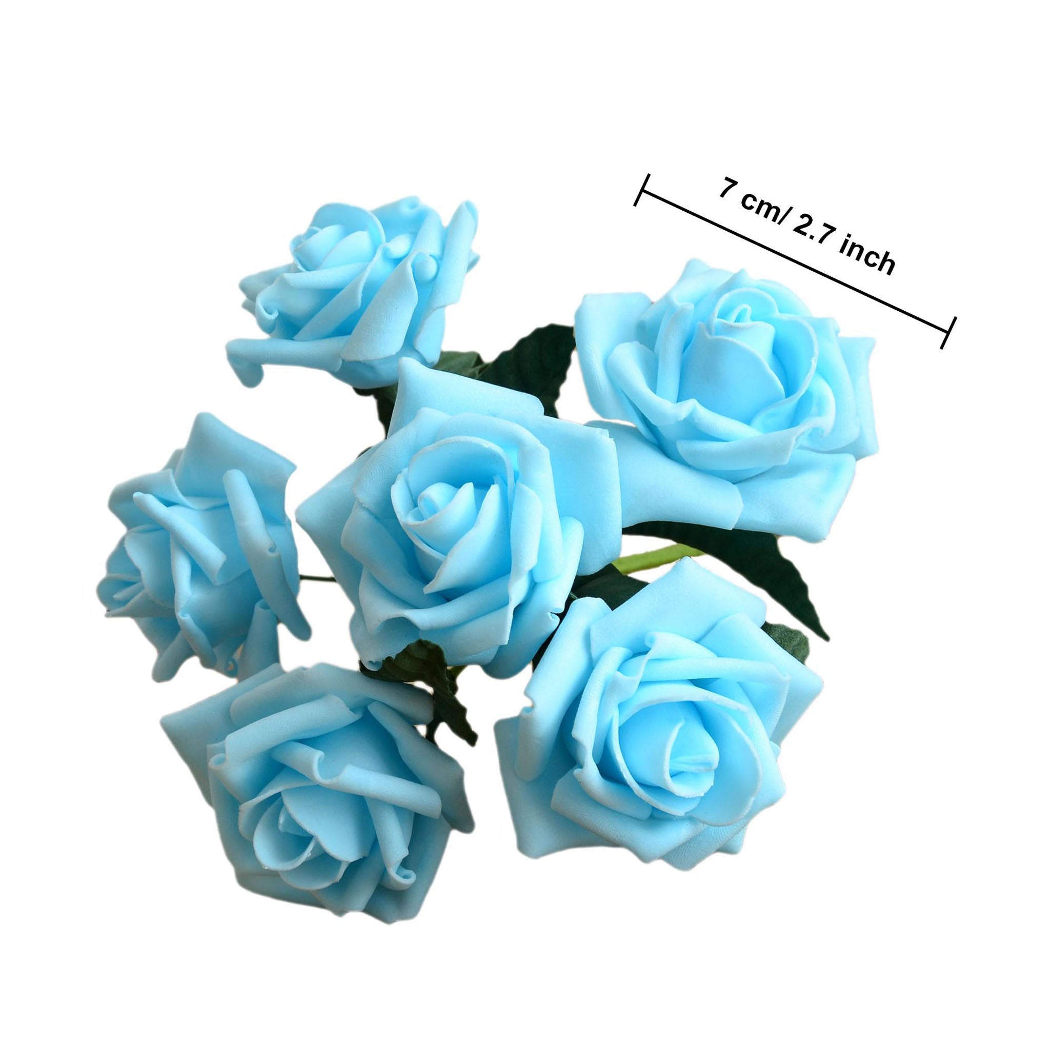 500 pcs Silk Rose Petals Pool Blue Wedding Decorations - VANRINA