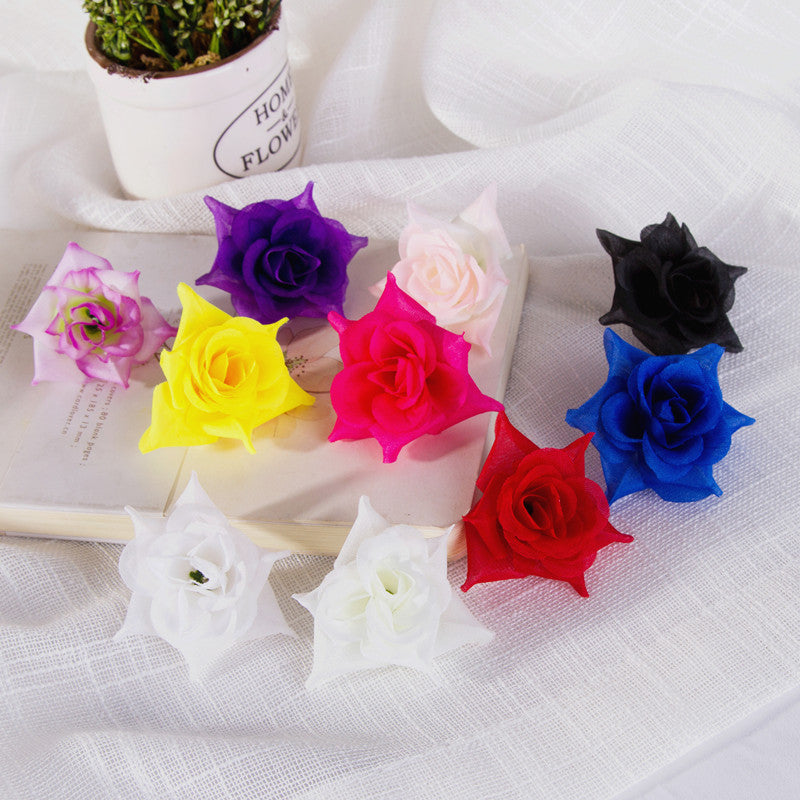 silk flower hair clips