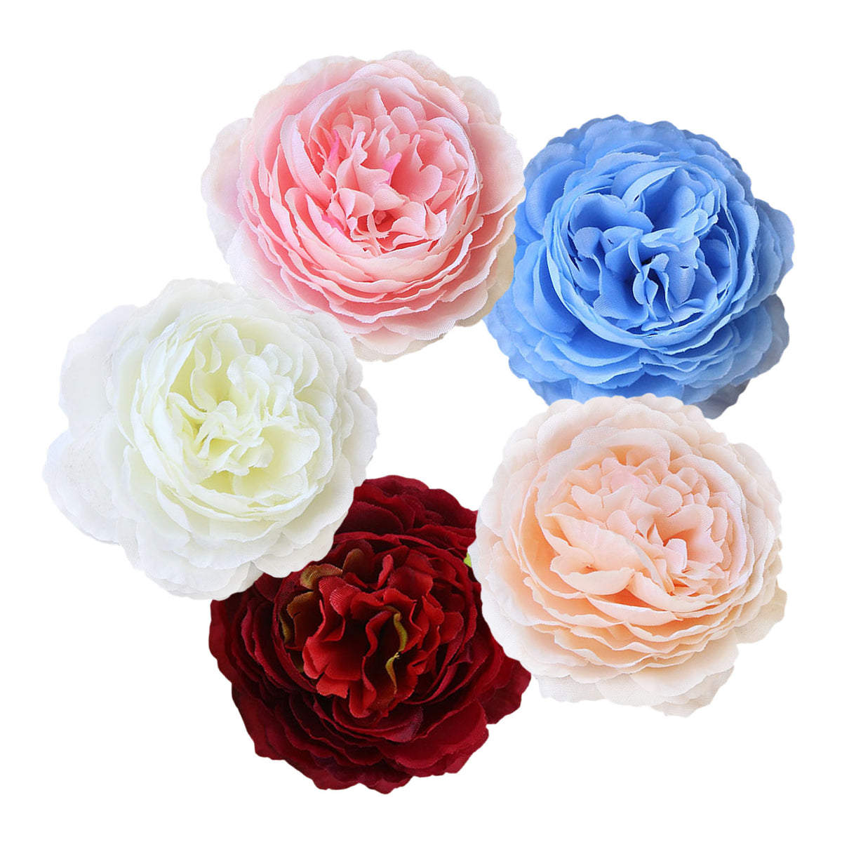 Small Silk Peony Flower Heads Artificial Flowers - VANRINA