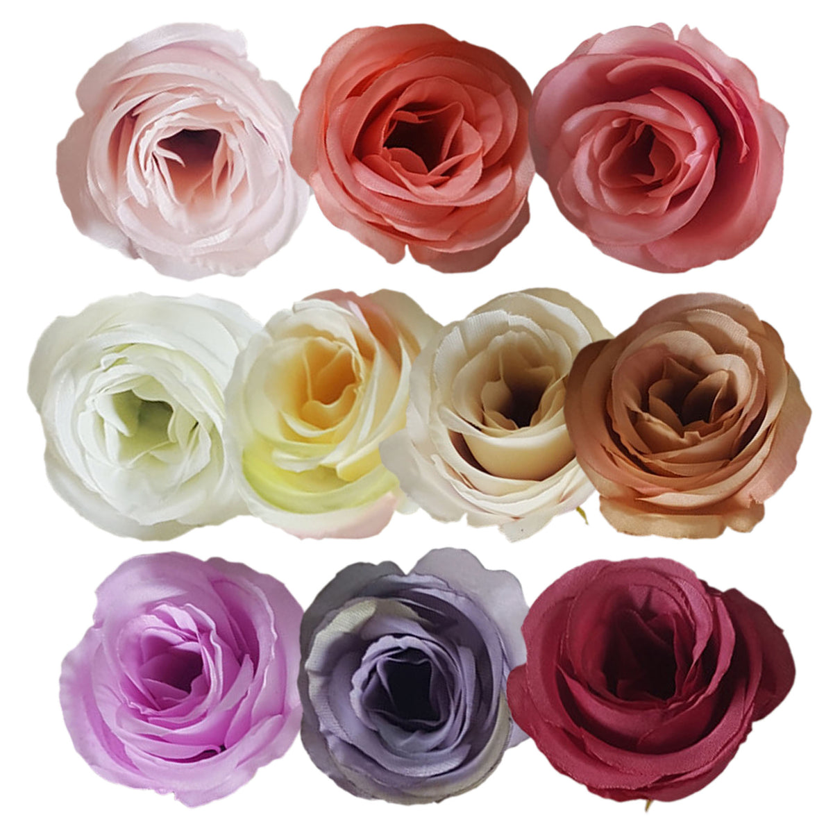 10/20P Artificial Silk Flower Head Tiny Rose For DIY Crafts
