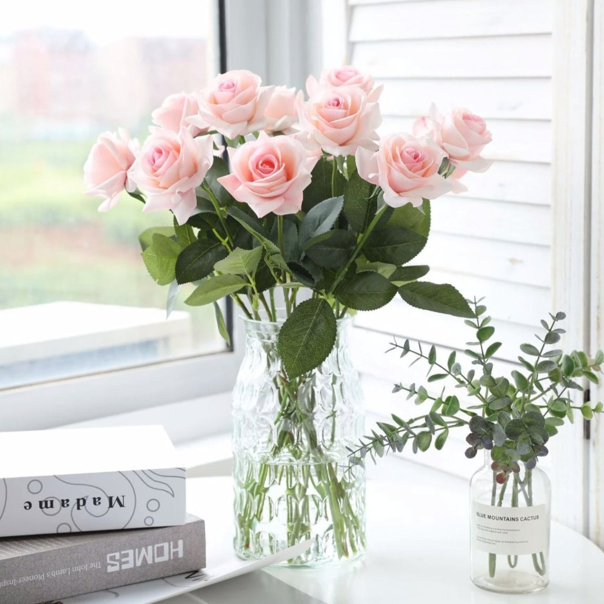 Silk Latex Roses Blush Pink for Bridal Bouquet DIY Wedding Florals ...