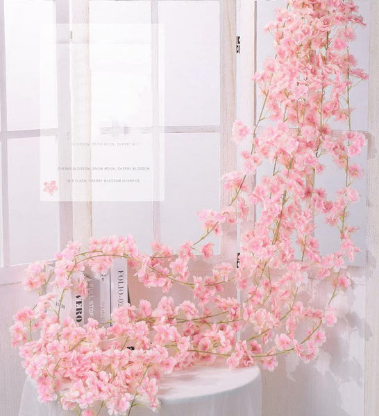 Artificial Cherry Blossom Vines for Wedding Arbor Backdrop - VANRINA
