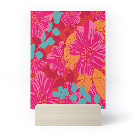 Caroline Okun Smoldering Rosy Blooms Mini Art Print