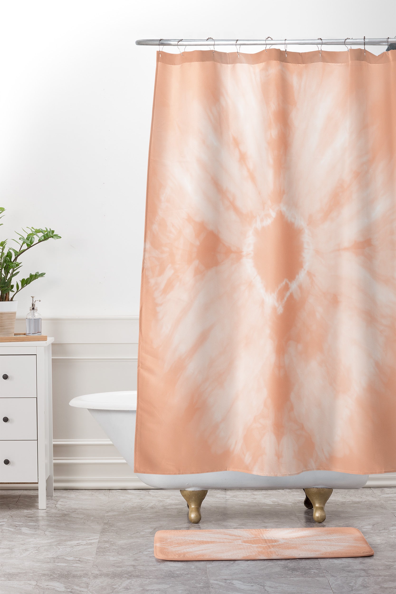 peach shower curtain