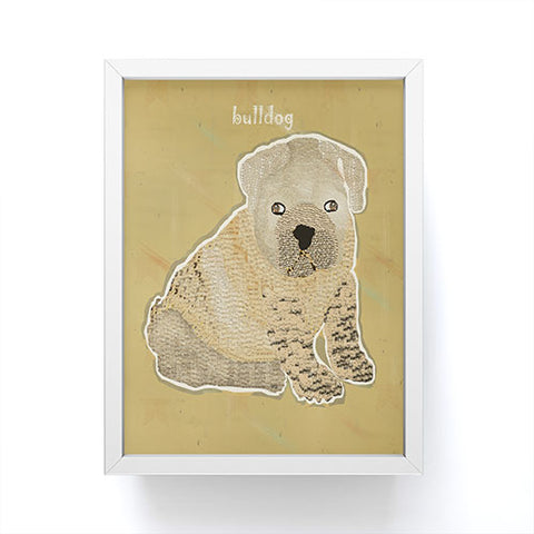 Brian Buckley Bulldog Puppy Framed Mini Art Print