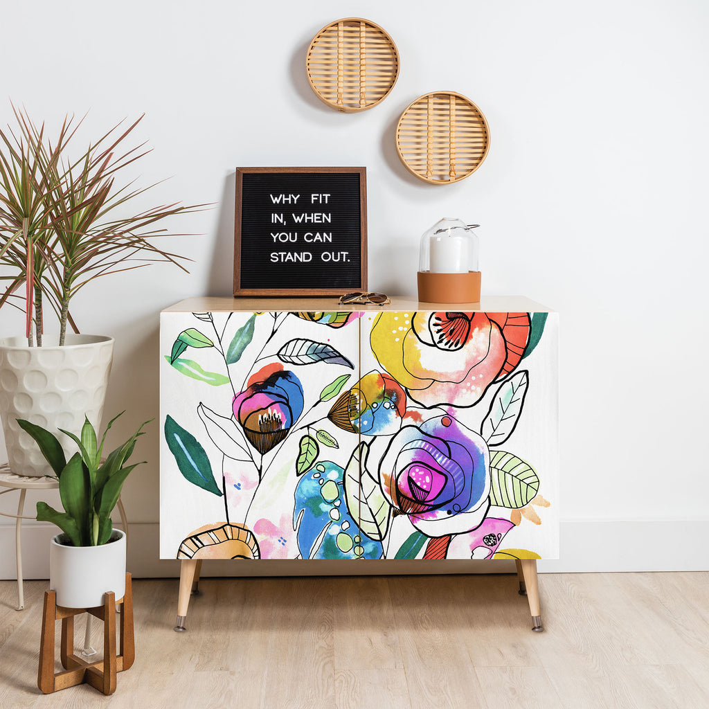 Coloured Flowers Credenza Cayenablanca