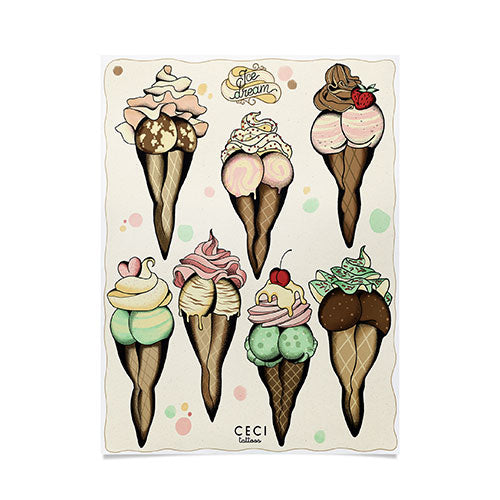 Ice Cream Cone Tattoo by blrtattoos on DeviantArt