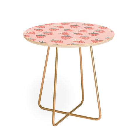 Dash and Ash Strawberry Disco Round Side Table