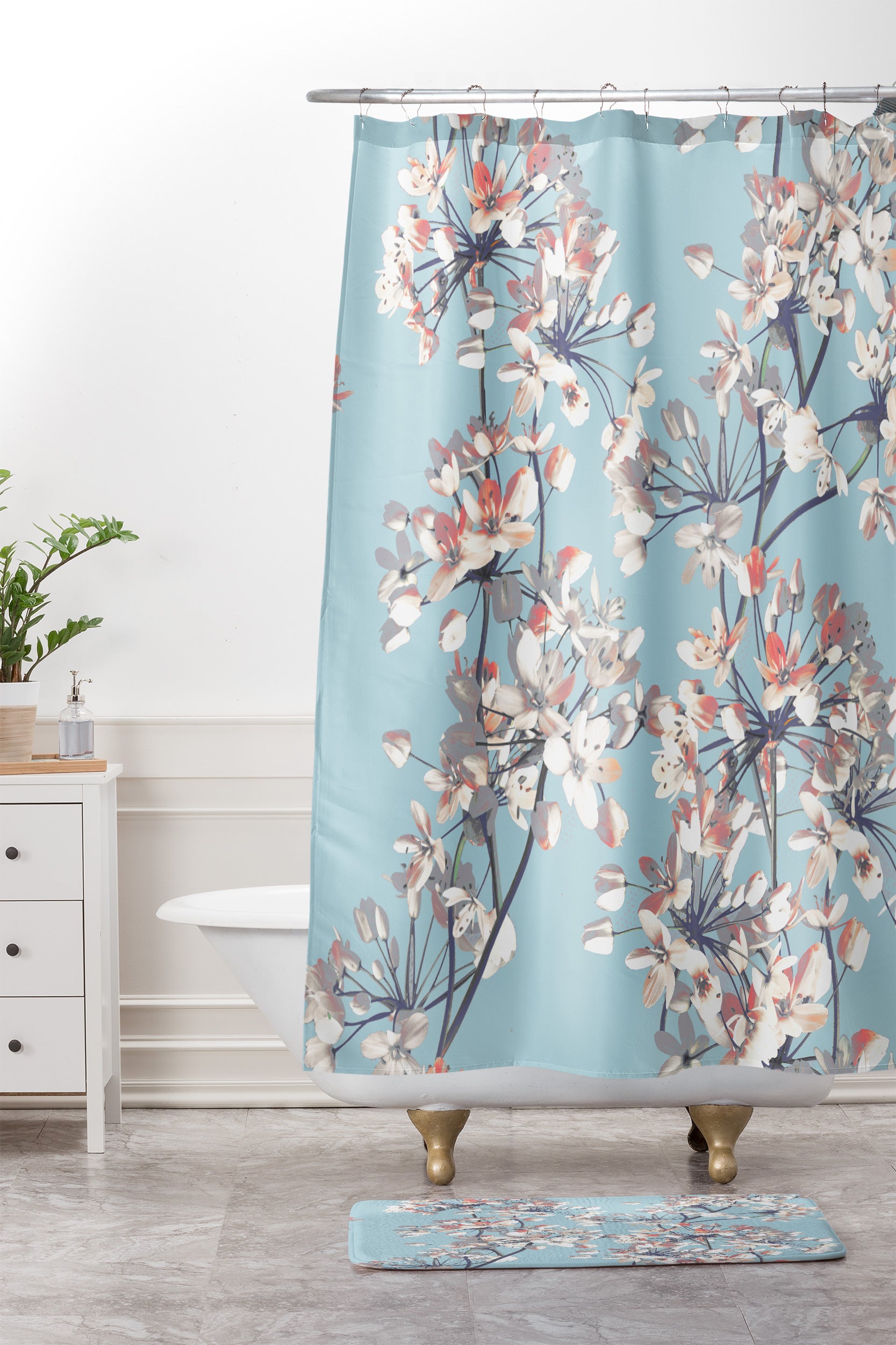 light teal shower curtain