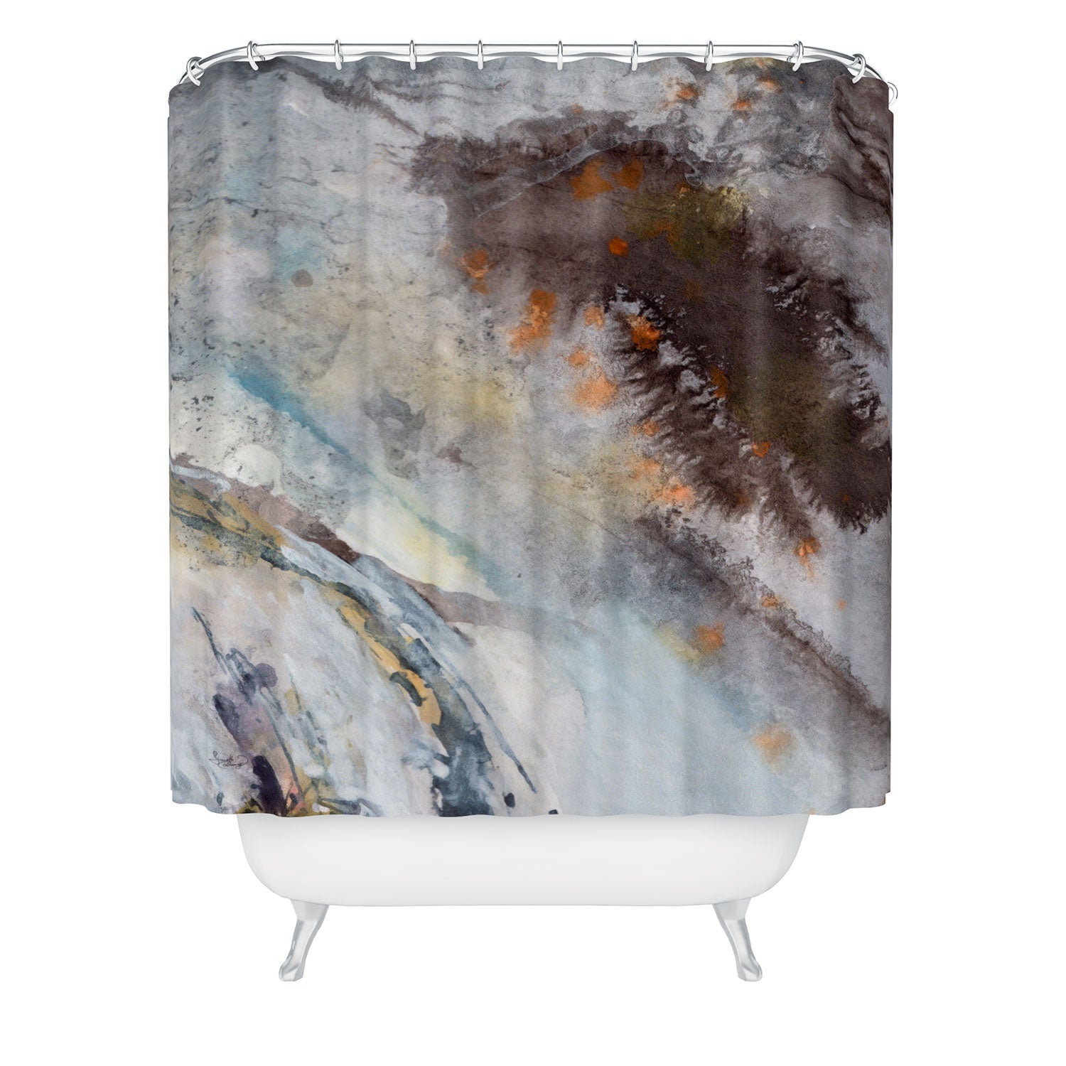 Rust Shower Curtain Ginette Fine Art