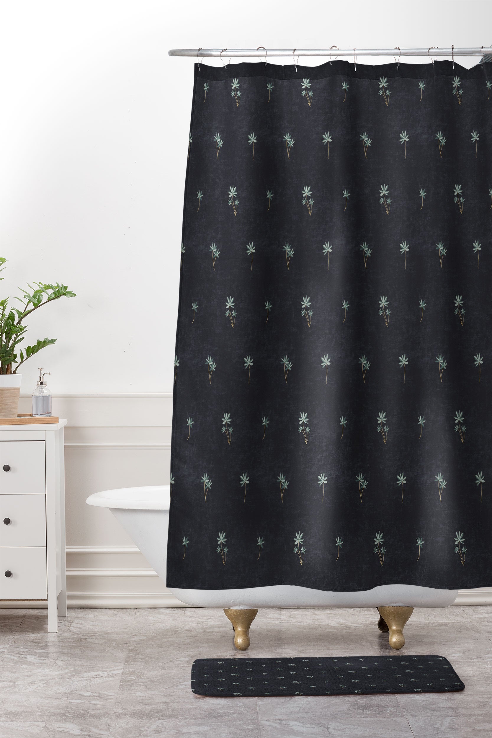 dark shower curtain