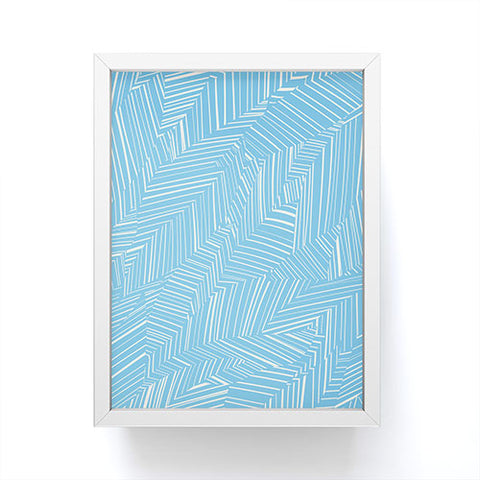 Jenean Morrison Line Break Blue Framed Mini Art Print