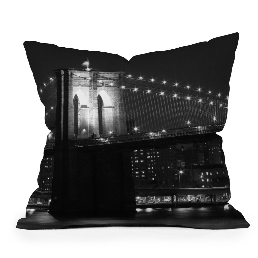 Brooklyn Bridge 125 Throw Pillow Leonidas Oxby