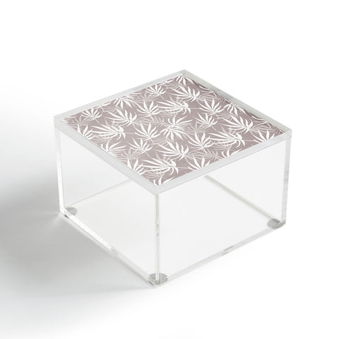 Mirimo Tropical Leaves on Beige Acrylic Box