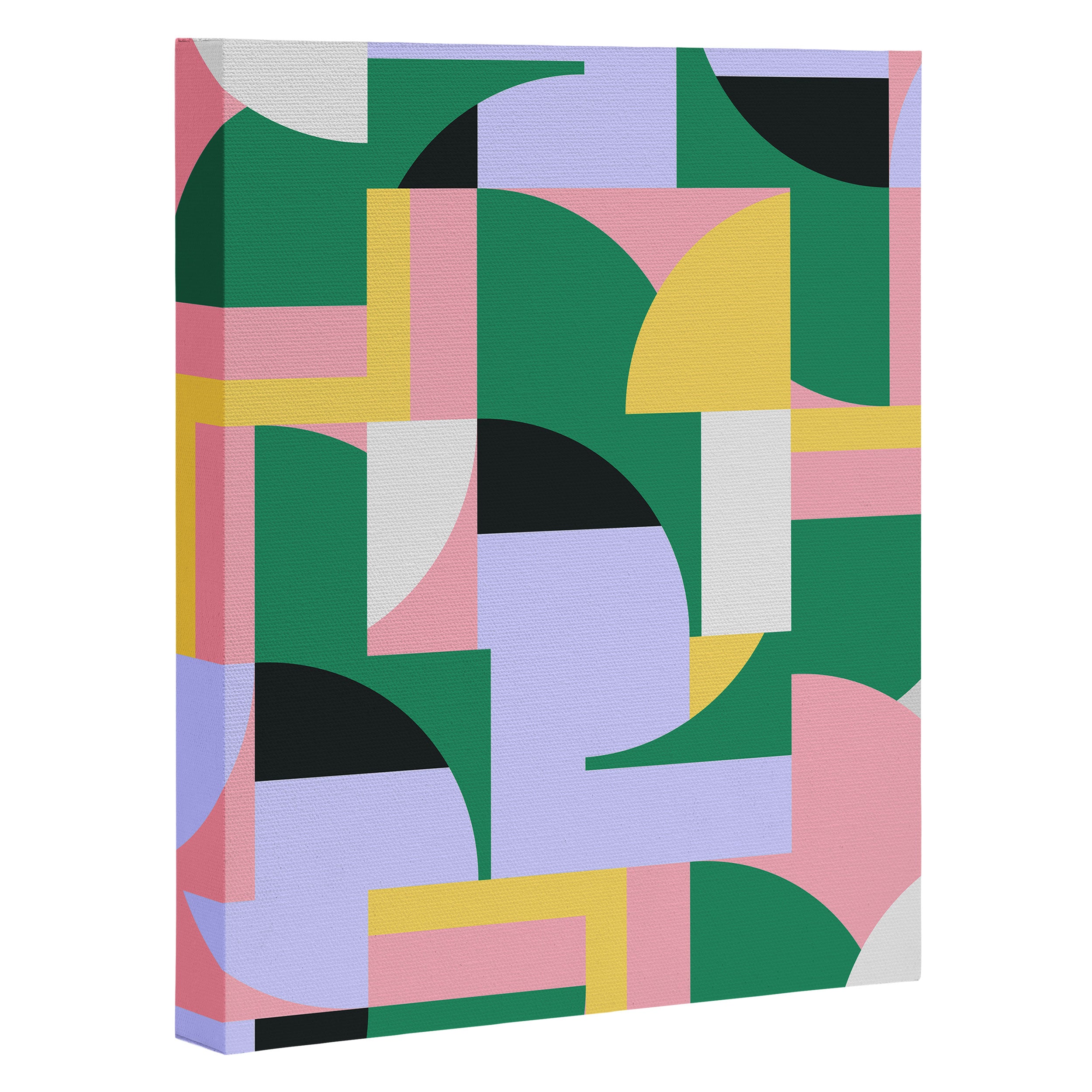 Bauhaus Shapes Spring Art Canvas Ninola Design