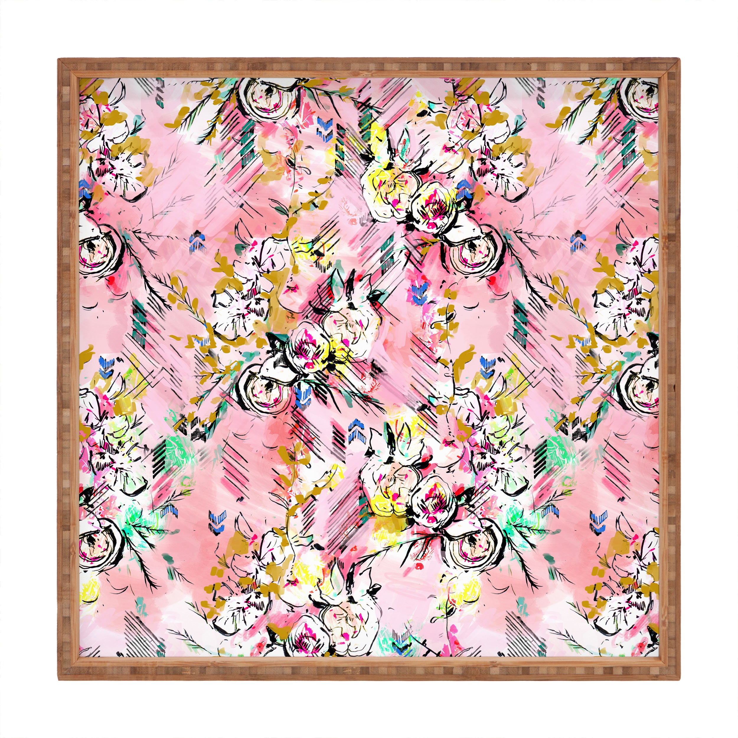 Floral Painter Square Tray Pattern State