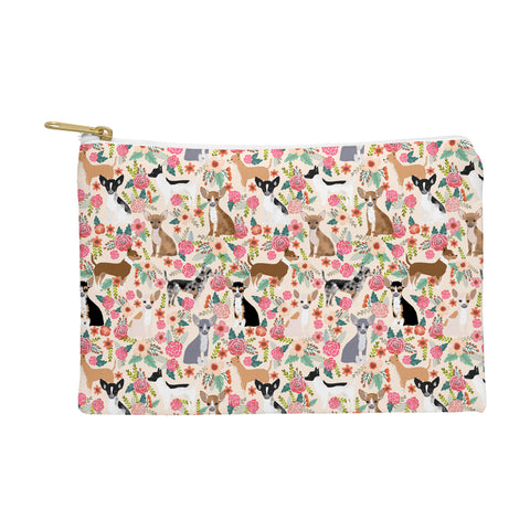 Petfriendly Chihuahua florals cute pastel Pouch