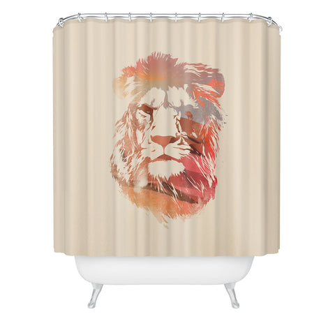 Robert Farkas Desert lion Shower Curtain