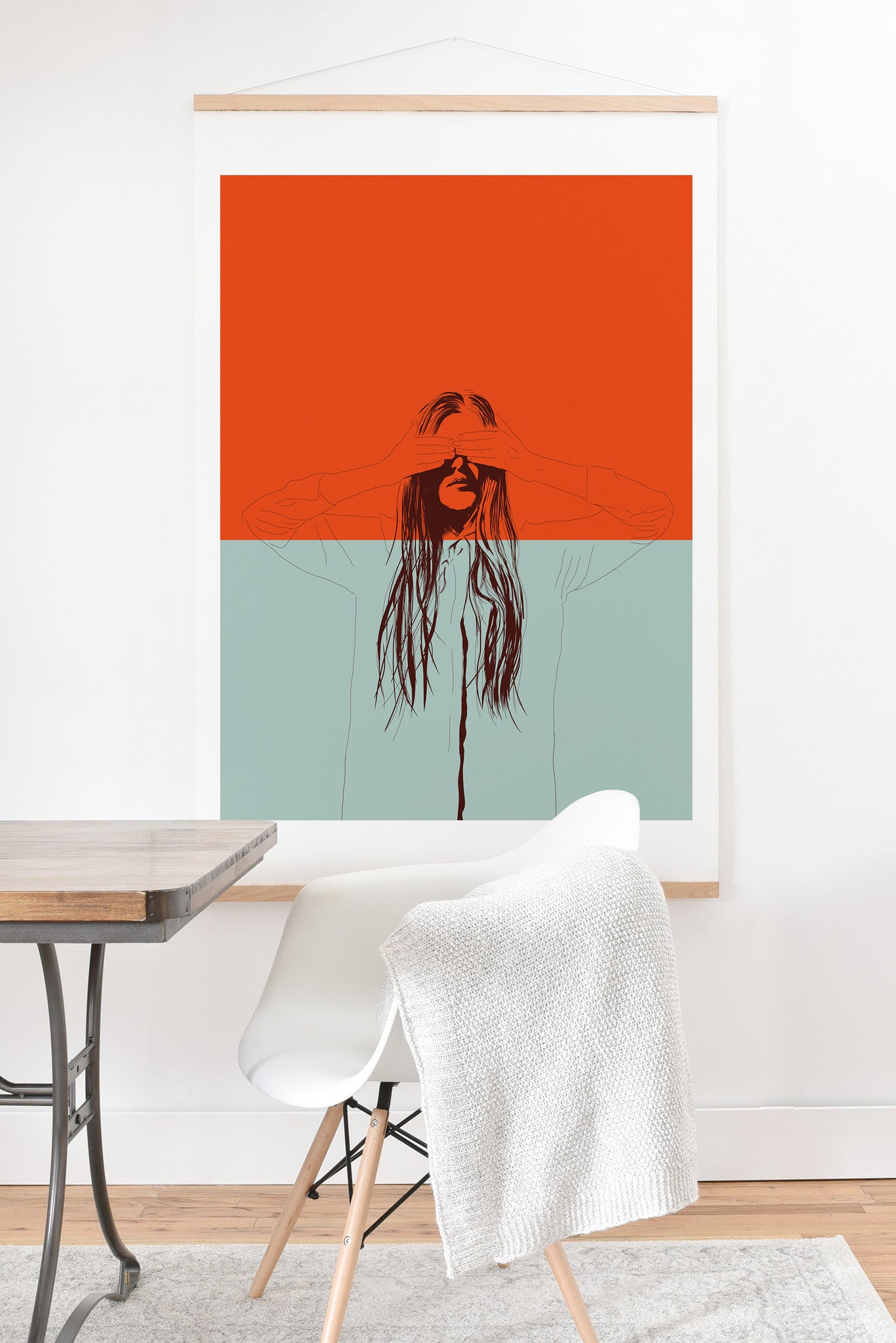 Woman Color 2 Art Print And Hanger The Red Wolf