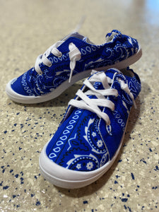 blue bandana shoe laces