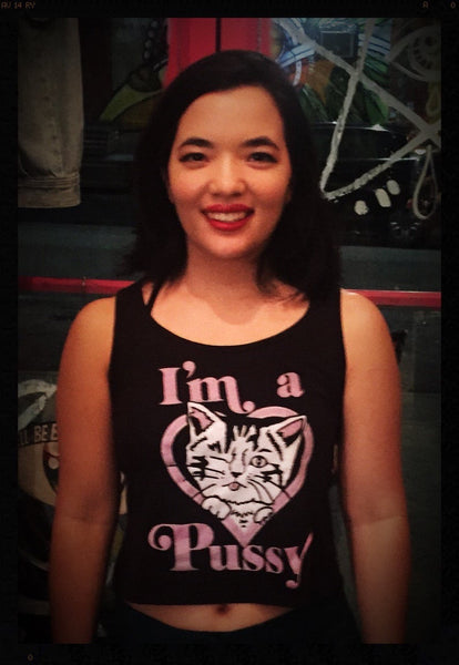 I'm a pussy cropped Tank top