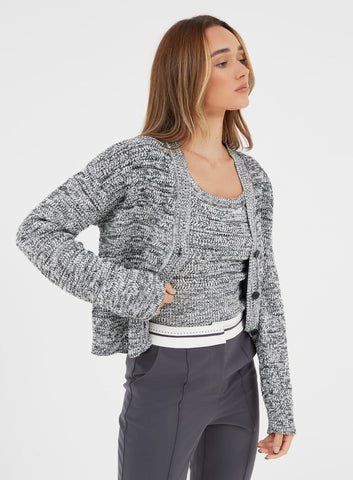 4TH AND RECKLESS GREY CARDIGAN AND VEST