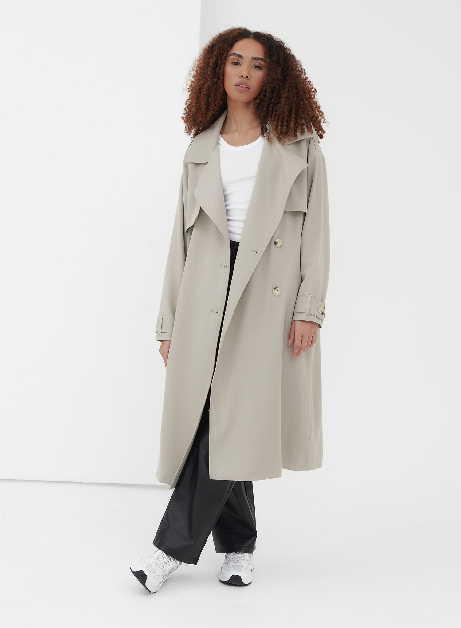 4th & Reckless | Grey Oversized Trench Coat - Ramona