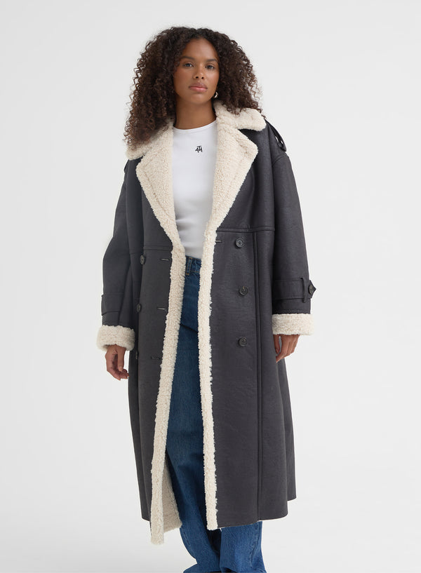 Asos Vintage Style Faux Shearling Coat, $113, Asos